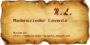 Madenszieder Levente névjegykártya